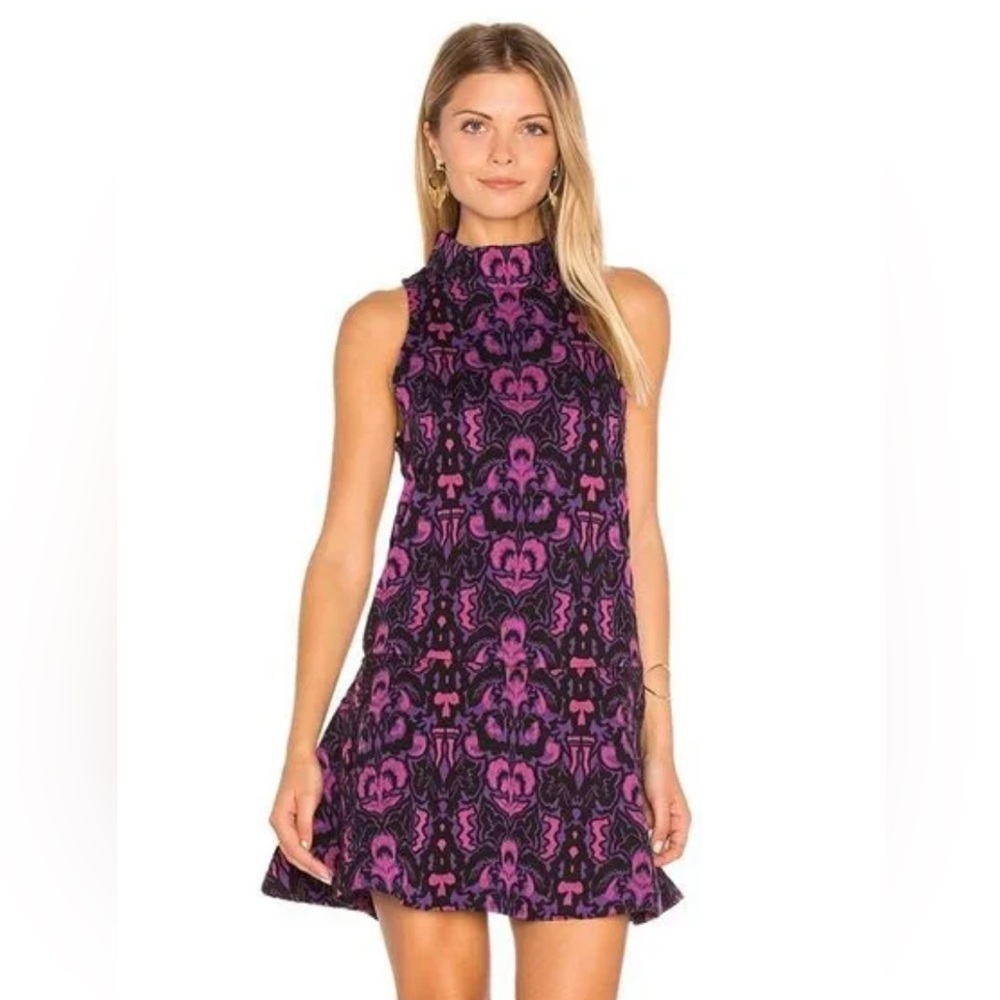 Free People 70’s Amelia Knit Flare Mini Dress